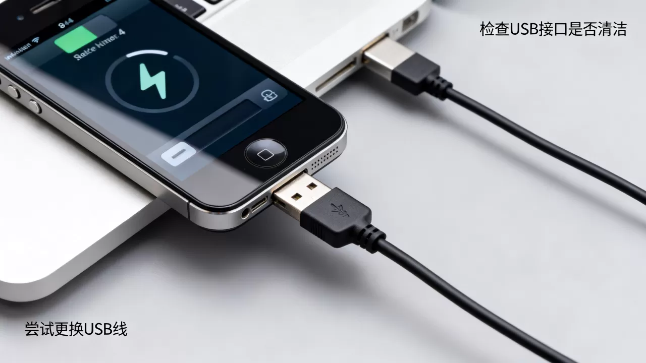 iphone4无法识别USB怎么办？iPhone4连电脑没反应
