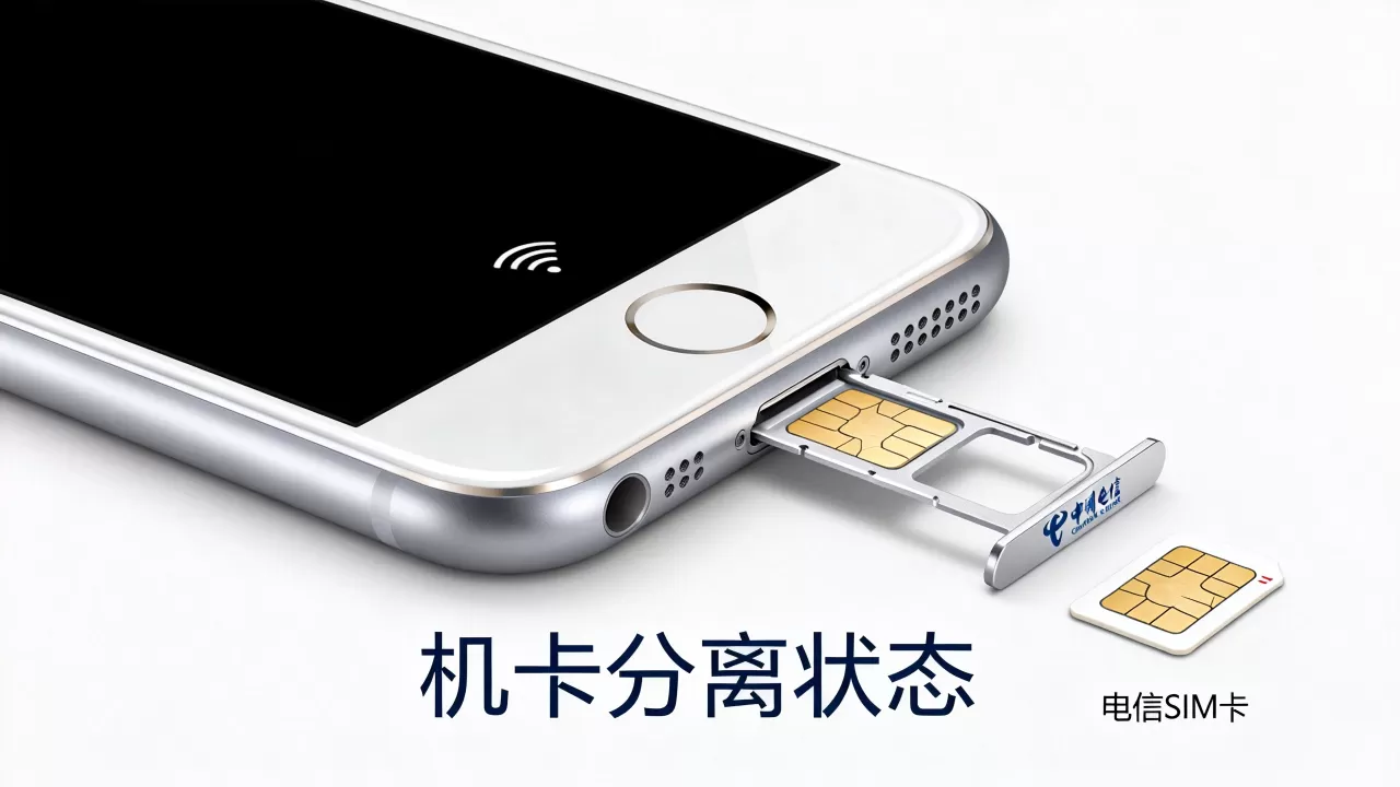 电信iphone6机卡分离能上网吗，电信手机卡