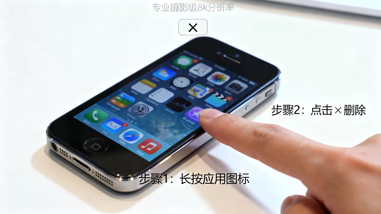 iphone4s怎么删除应用，iphone4s删除应用方法
