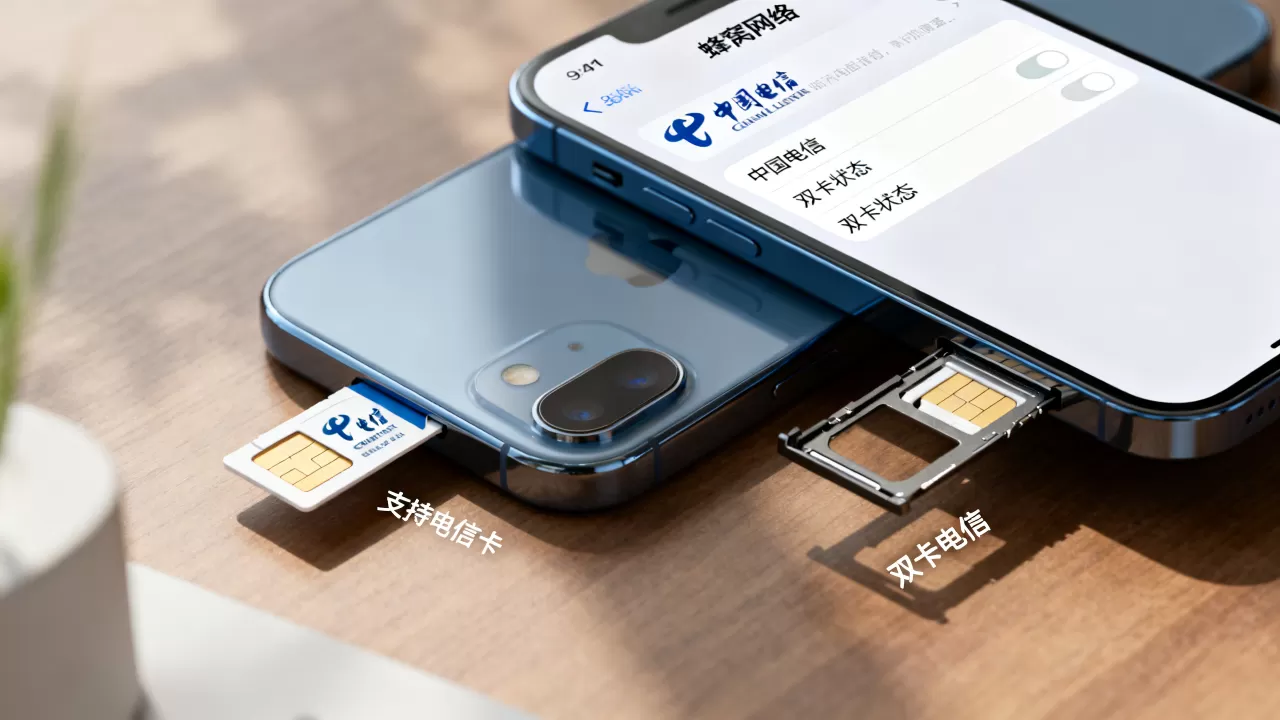 iphone支持电信卡吗，iphone双卡电信