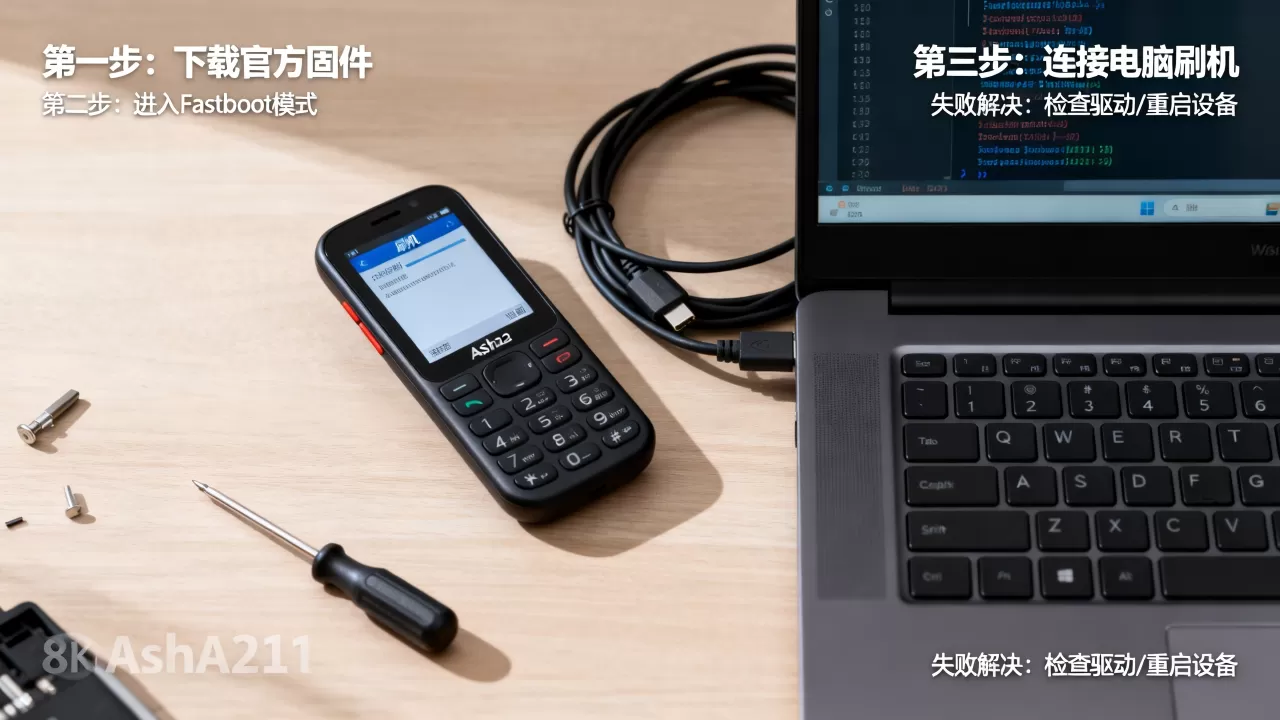 asha210刷机教程，手机刷机失败怎么解决