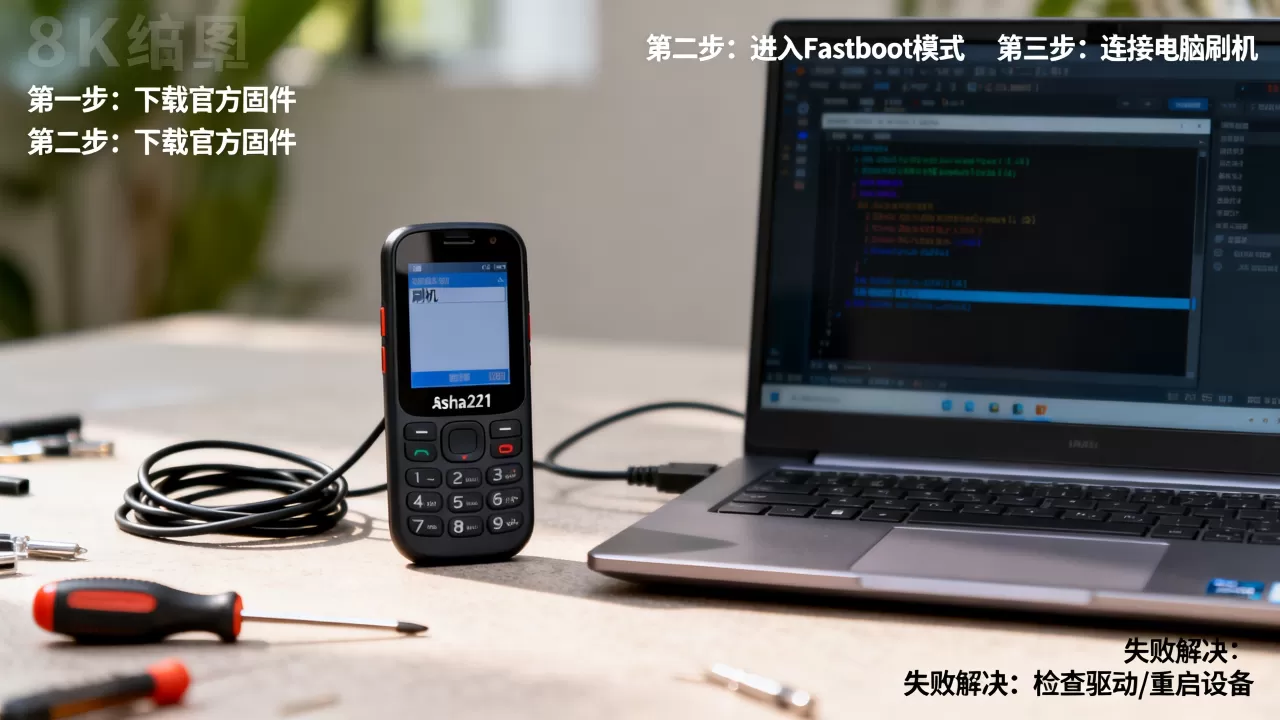 asha210刷机教程，手机刷机失败怎么解决