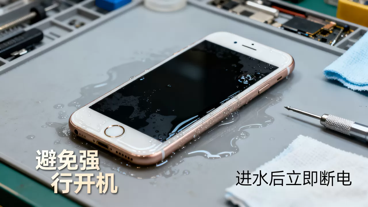 iphone 6进水开不了机怎么办，iphone 6进水维修