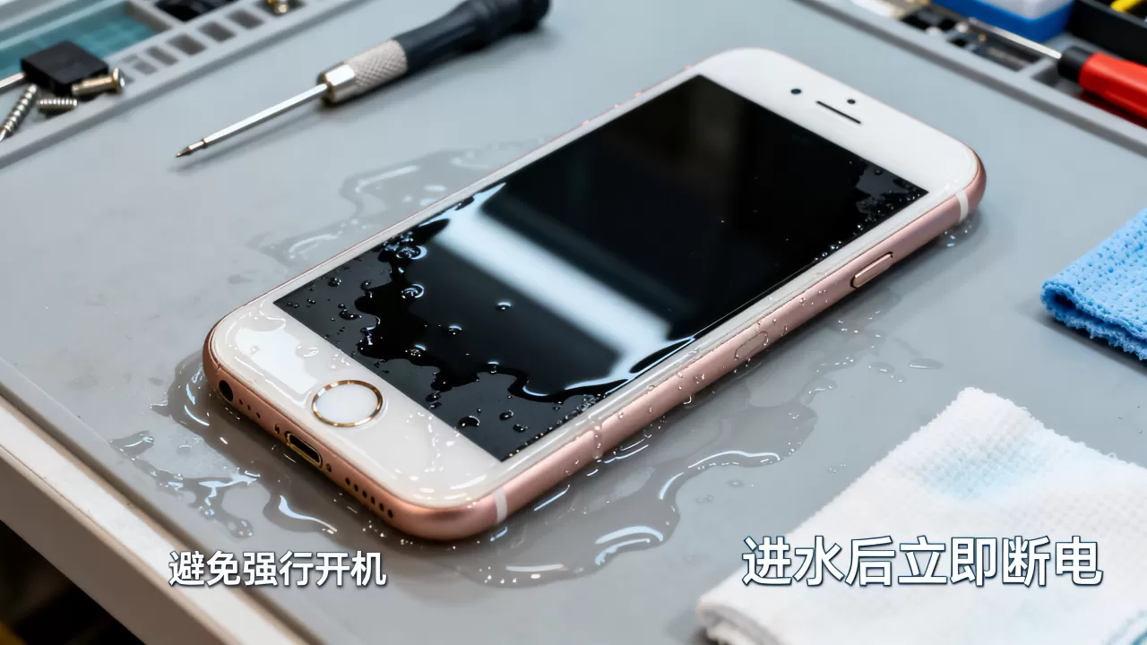 iphone 6进水开不了机怎么办，iphone 6进水维修