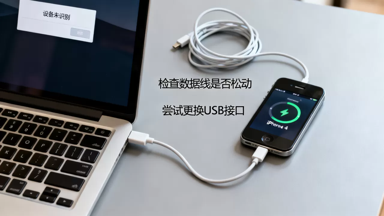 iphone4电脑无法识别怎么办？iphone4电脑连接没反应