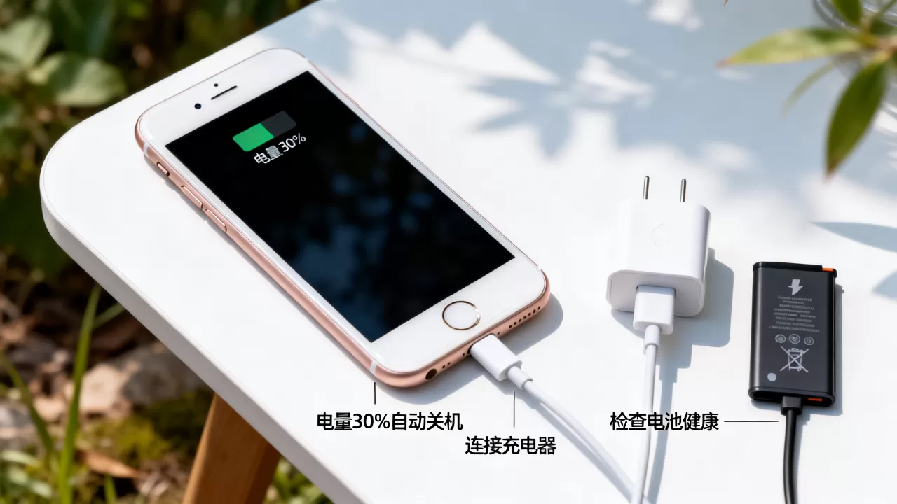 iphone6电量30%就关机怎么办，iphone6电量显示不准