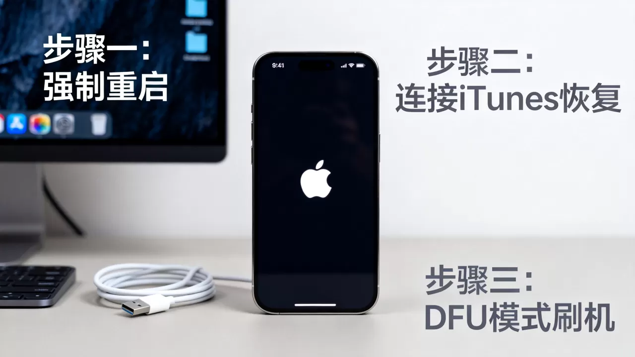 刷机之后白苹果怎么办，iPhone白苹果怎么解决