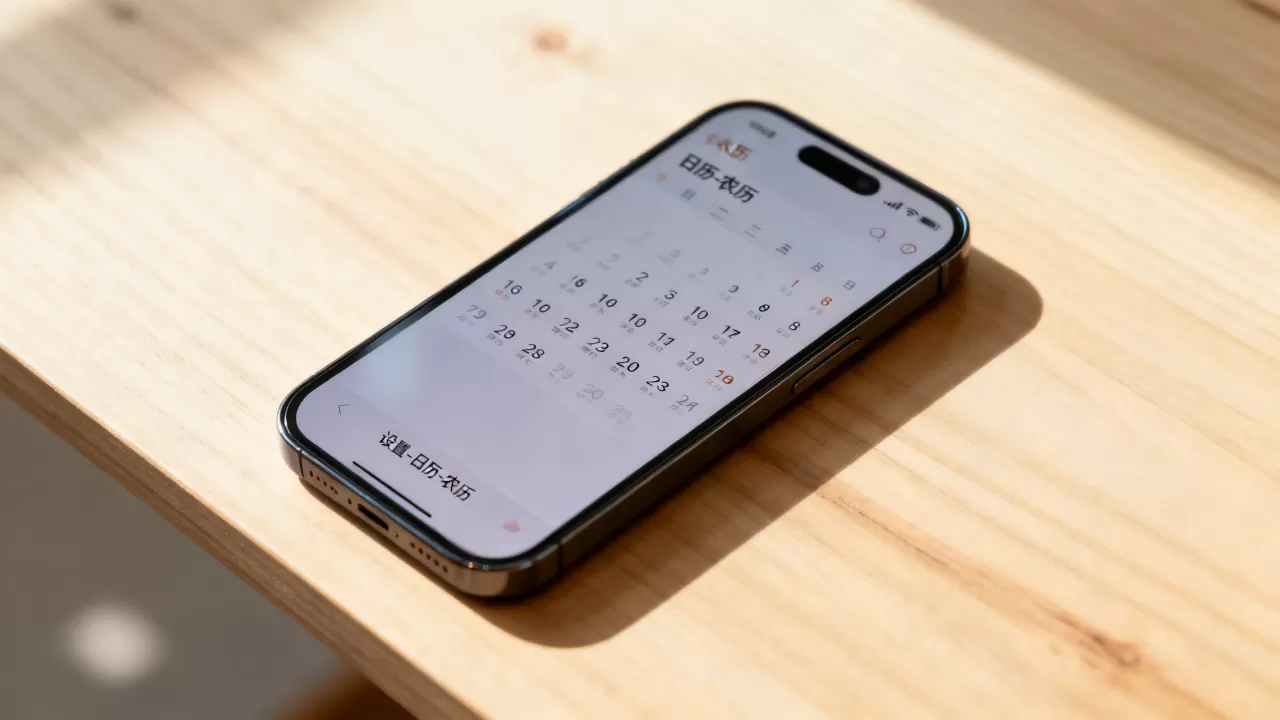 iphone日历怎么显示农历，苹果手机日历添加农历