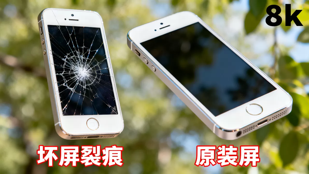 iphone5s屏幕对比，iphone5s屏幕坏了换原装屏多少钱