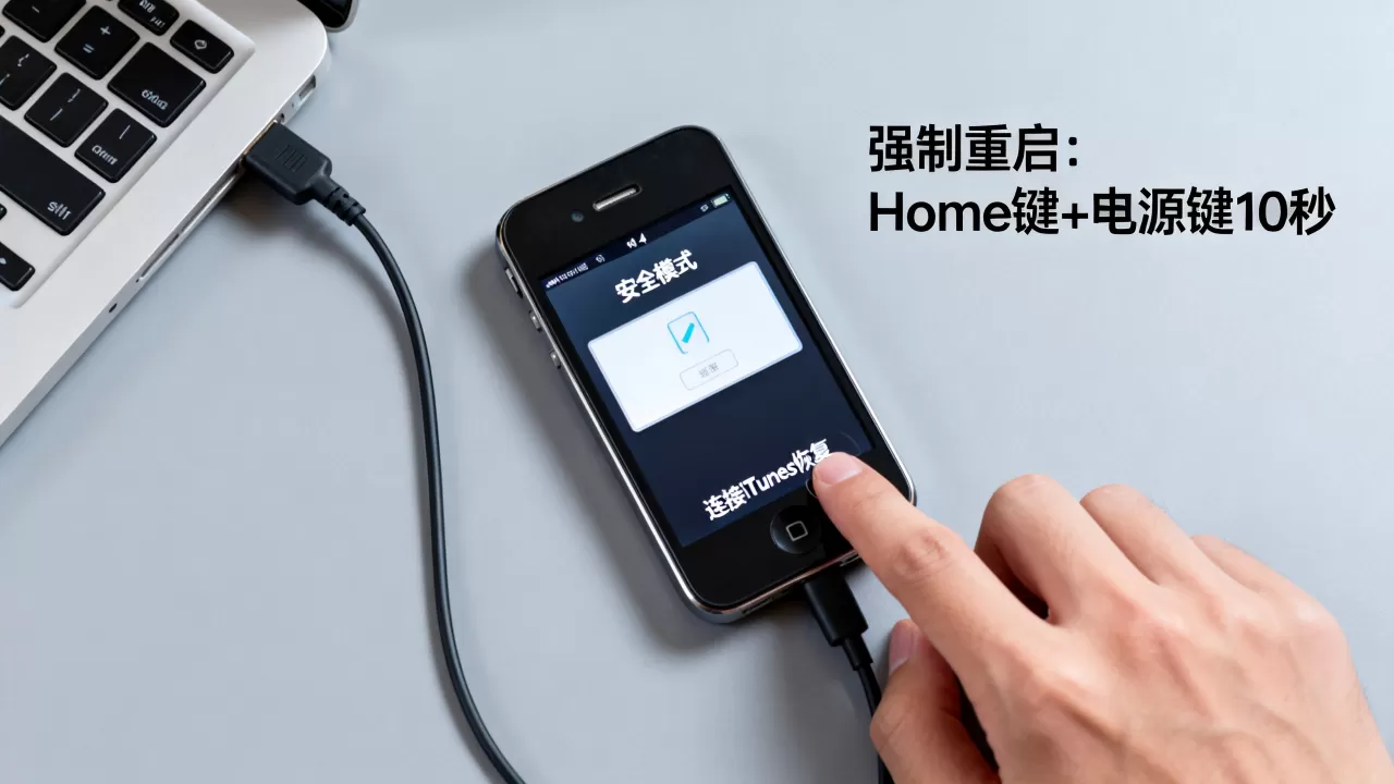 iphone4进入安全模式怎么办，iphone4进入安全模式