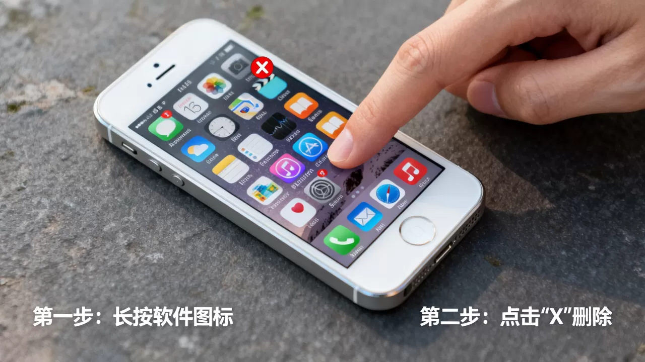 iphone5s卸载软件怎么操作，iphone5s卸载软件