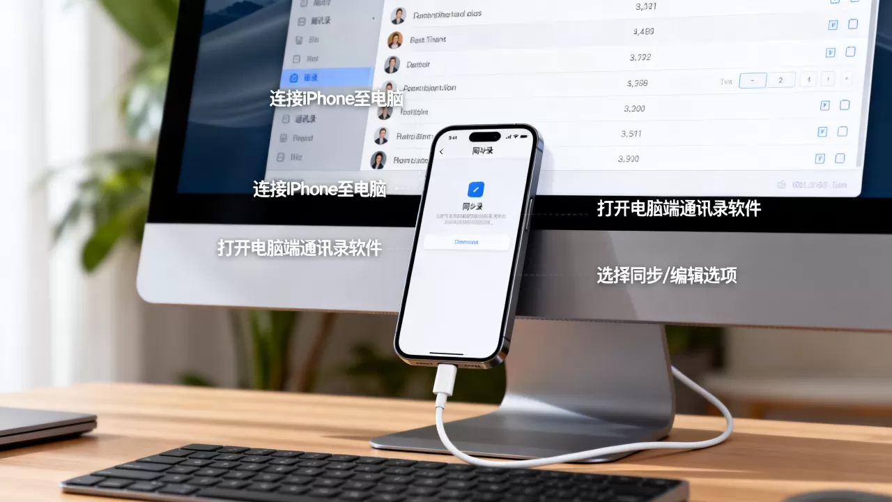 iphone通讯录怎么在电脑编辑，iphone通讯录电脑编辑
