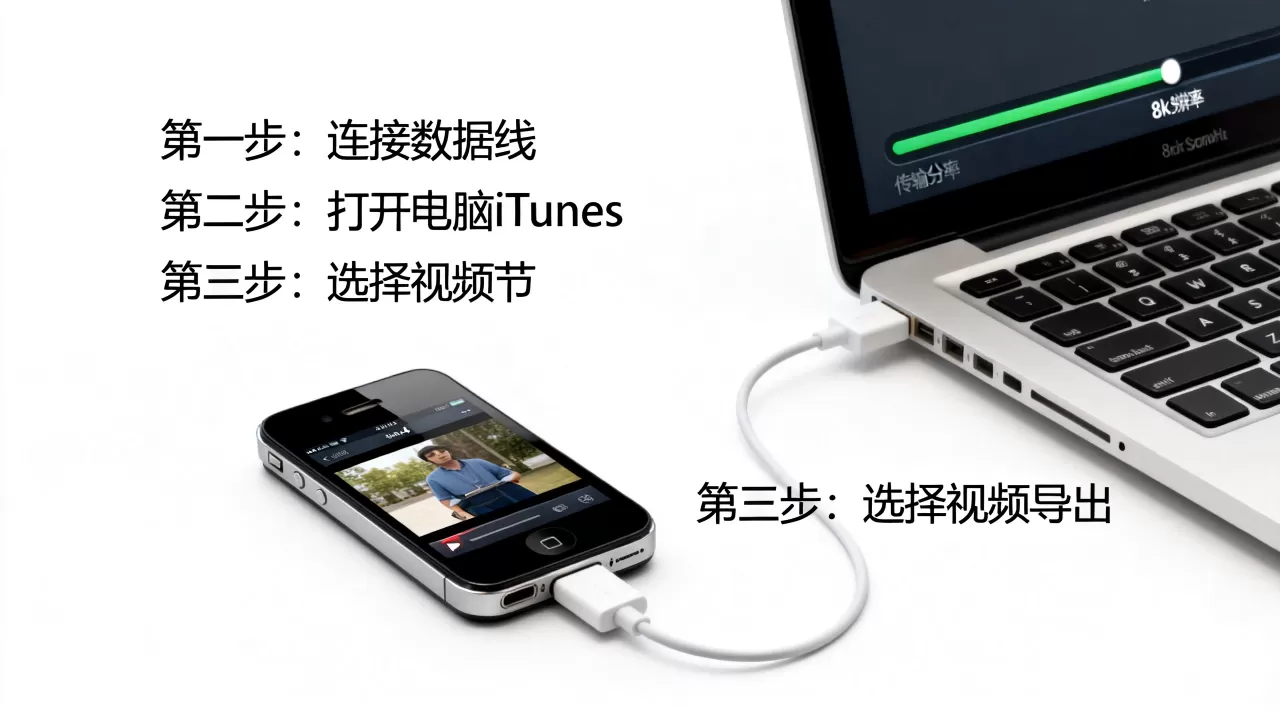 iphone4视频怎么传到电脑，苹果4代视频导出方法
