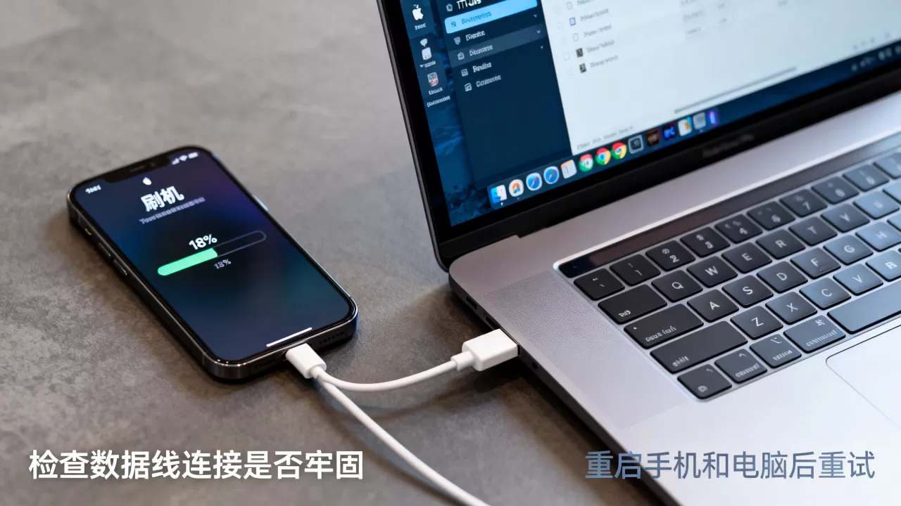 苹果刷机卡在18%怎么办，如何解决刷机失败问题？