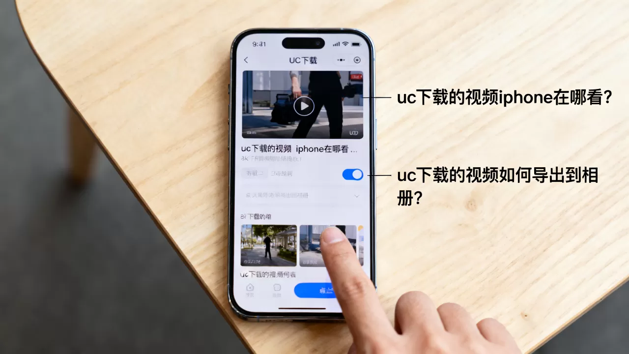 uc下载的视频iphone在哪看？，uc下载的视频如何导出到相册？