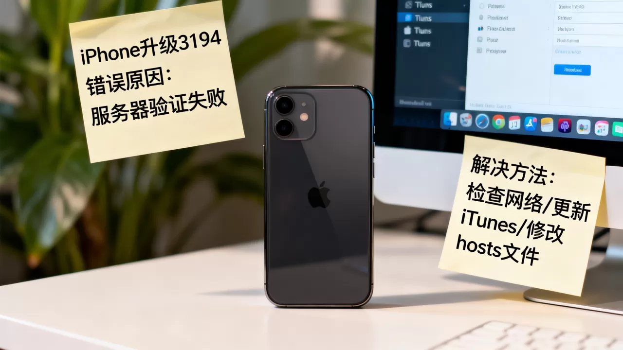 iPhone升级3194错误怎么解决，iPhone升级3194错误是什么原因