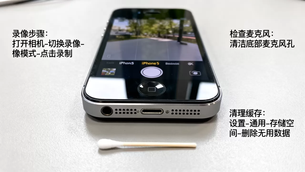 iPhone5怎么录像，iPhone5录像没声音或卡顿怎么办