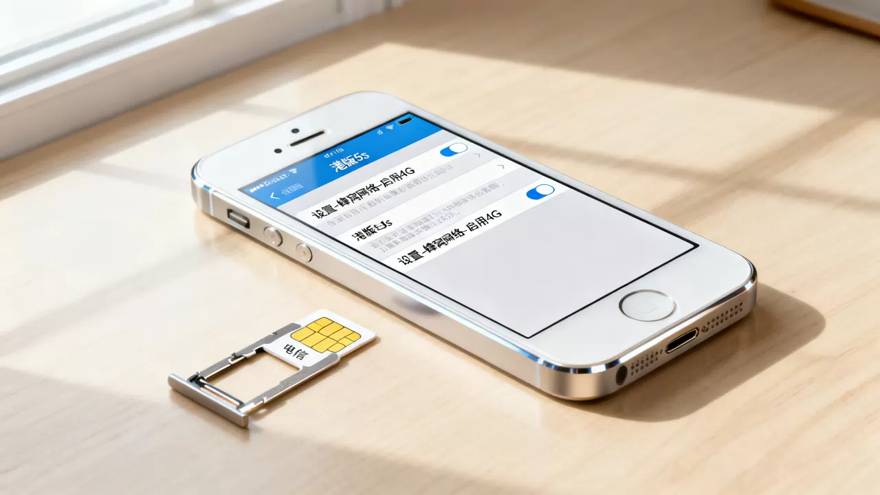 港版iphone5s电信卡能用吗，怎么设置