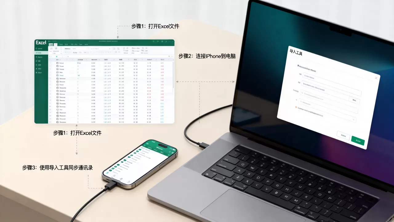 怎么把excel通讯录导入iphone？，excel通讯录导入iphone详细怎么操作步骤