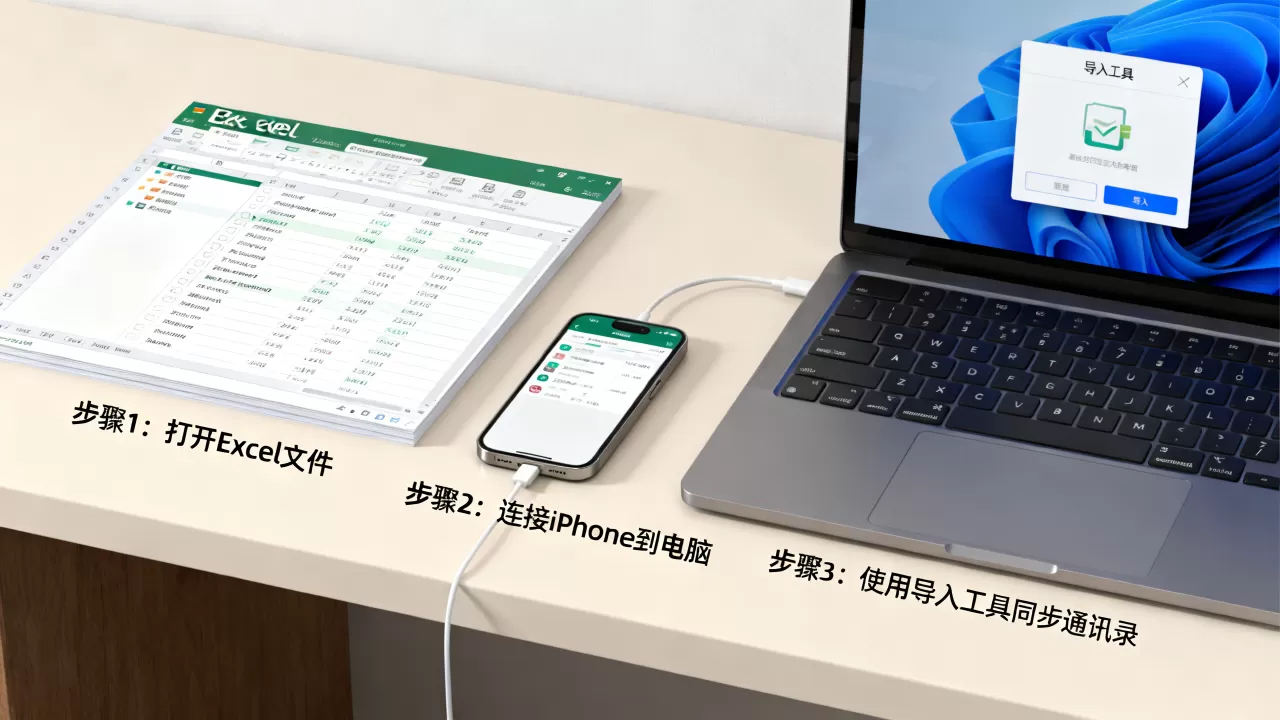怎么把excel通讯录导入iphone？，excel通讯录导入iphone详细怎么操作步骤